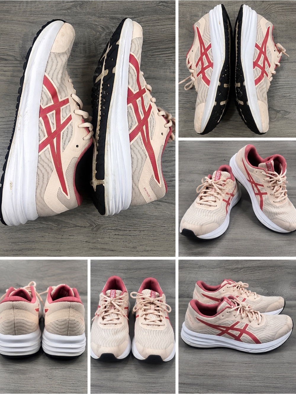 ASICS Women's Running Shoes in Light Pink with Coral Accents Size 9
